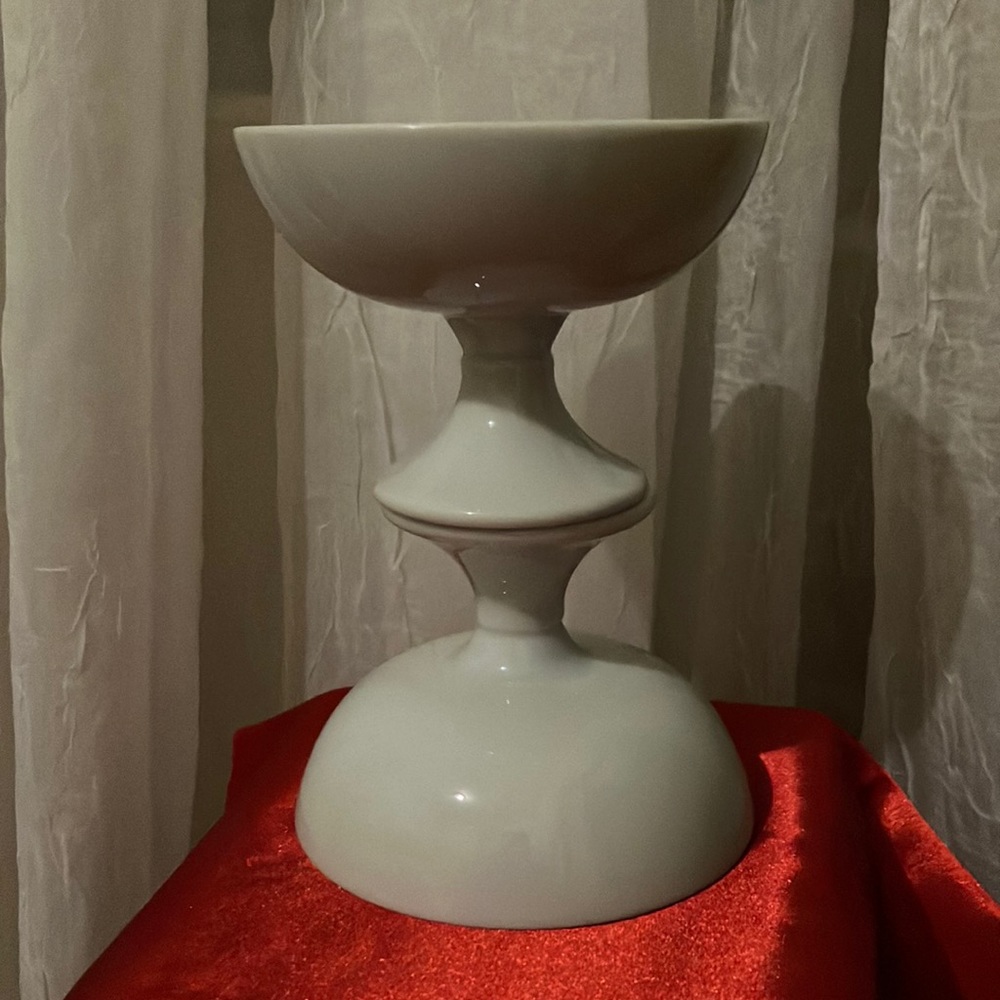 2 small White Ceramic footed dishes